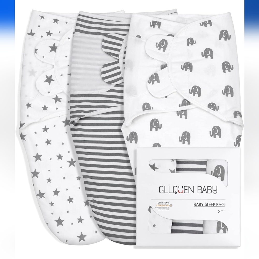 New GLLQUEN baby swaddle 3 pack